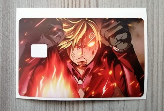 PEGATINA TARJETA CREDITO SANJI 6€